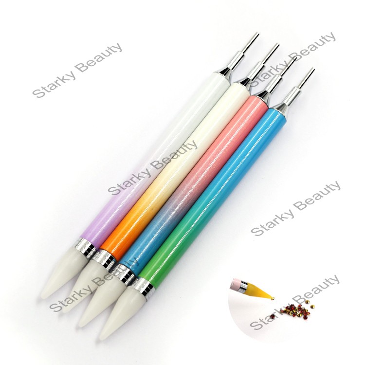 Gradient color Double-head point drill wax pen