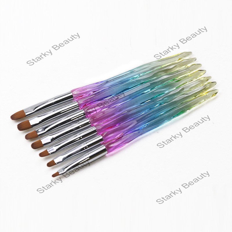 Nail Art Pen Acrylic Gradient Diamond Rod 7pcs Set Round Phototherapy Pen