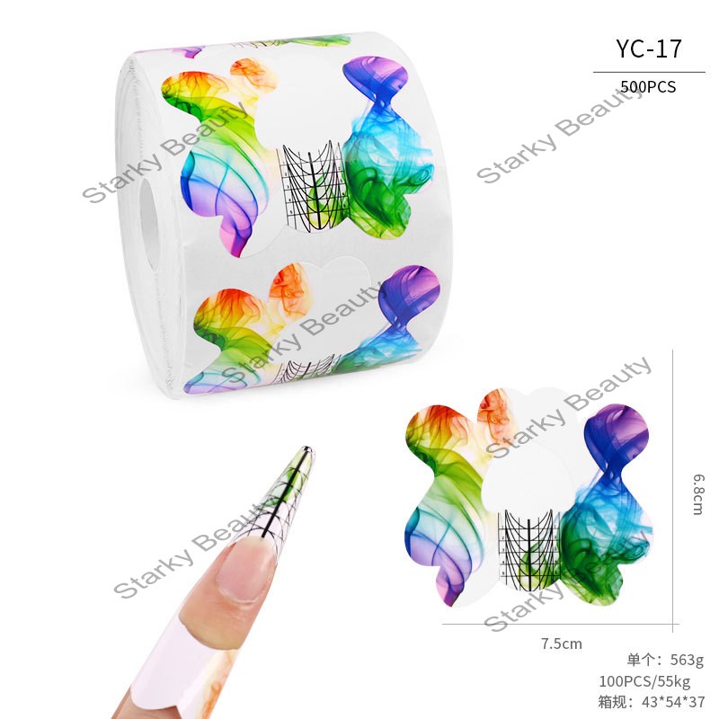 Self-adhesive Nail Form  Nail Art Extension Guide Sticker On Fasle Acrylic Gel Manicure Mold