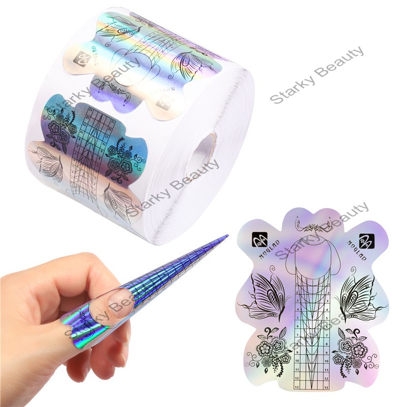 Thickened Symphony Laser Nail Butterfly Paper Holder Crystal Nail Extension Paper