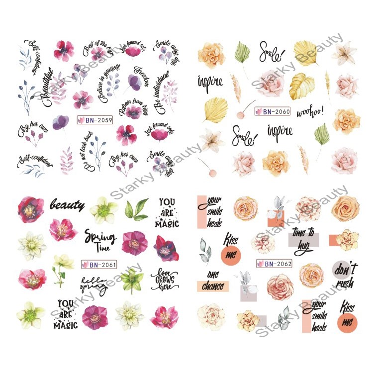 2022 Spring Mixed Design Water Sticker Series Nail Art Sticker & Decal