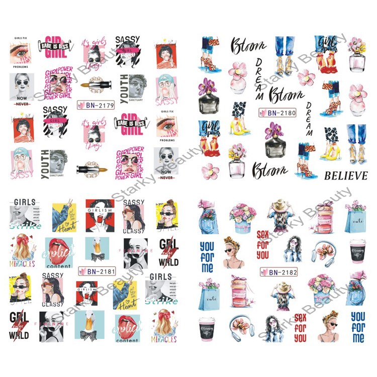 Transfer Water Decals Women Nail Sticker Water Decal