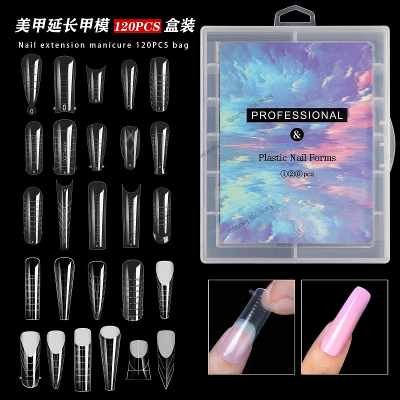 Nail Art Crystal Extended Nail Model No Paper Fast Phototherapy Extended Nail tips 120 Pieces