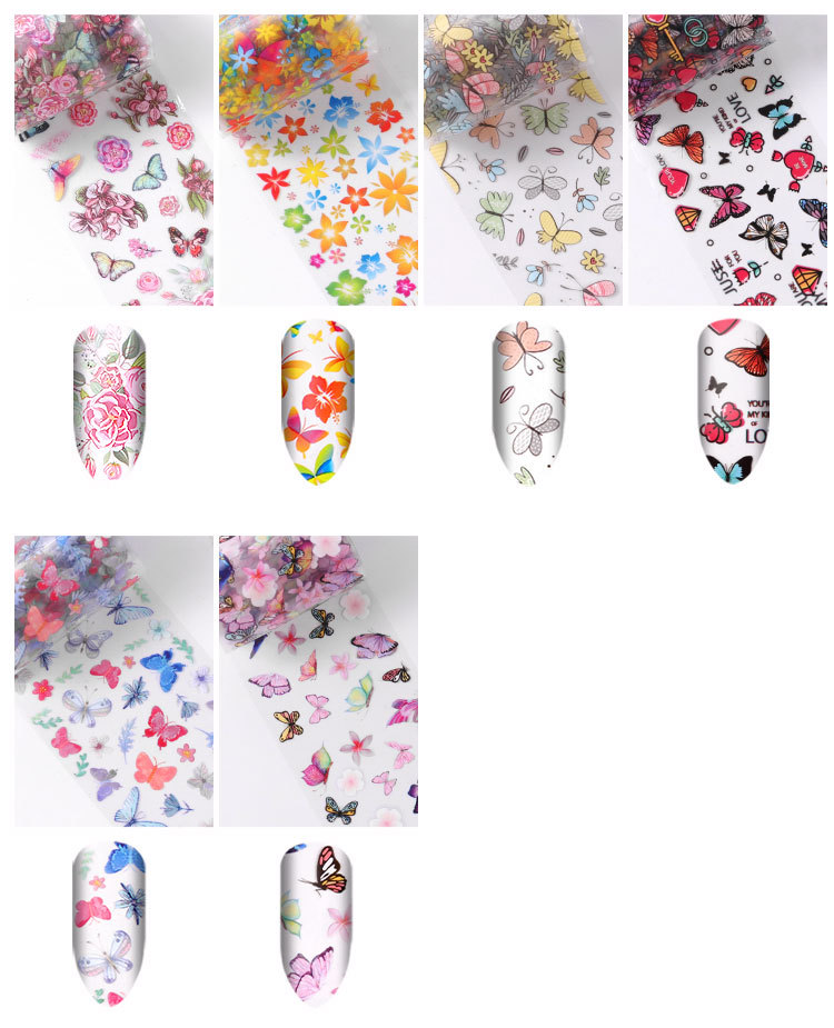 nail art starry series transfer paper net red nail sticker flowers laser star paper