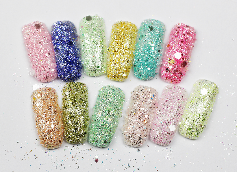 mixed nail glitter dust