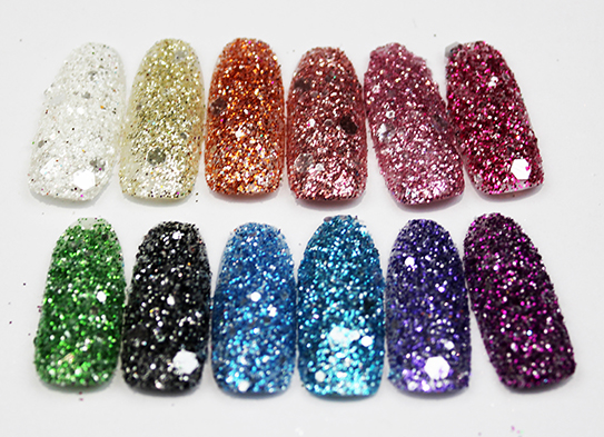 mixed glitter powder set (12colors/set)