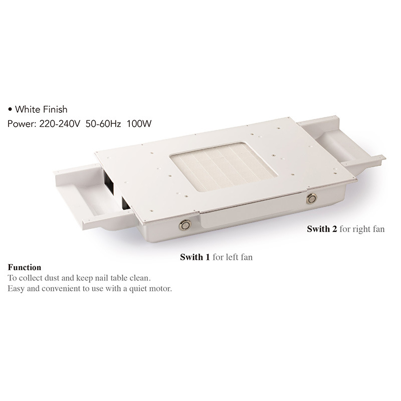 100w nail table draft fan with led switch