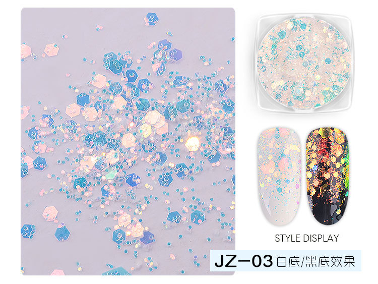 best seller holographic laser sequins for nail decoration set