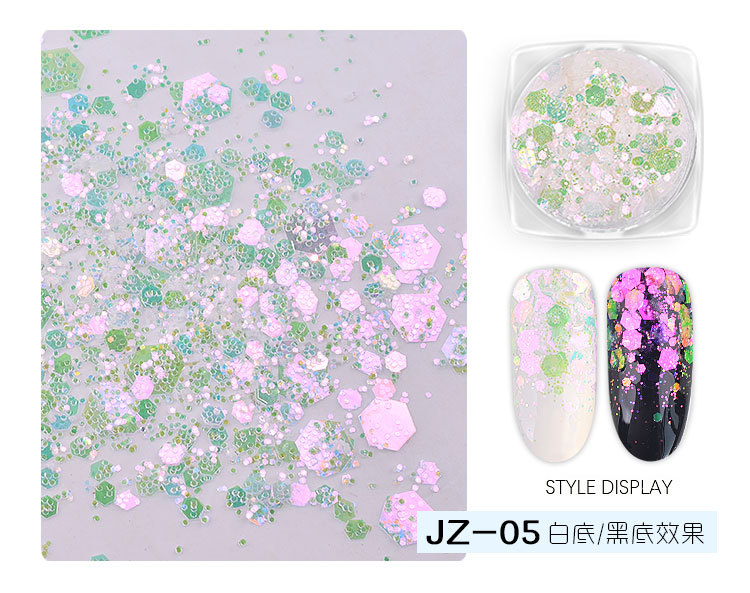 best seller holographic laser sequins for nail decoration set