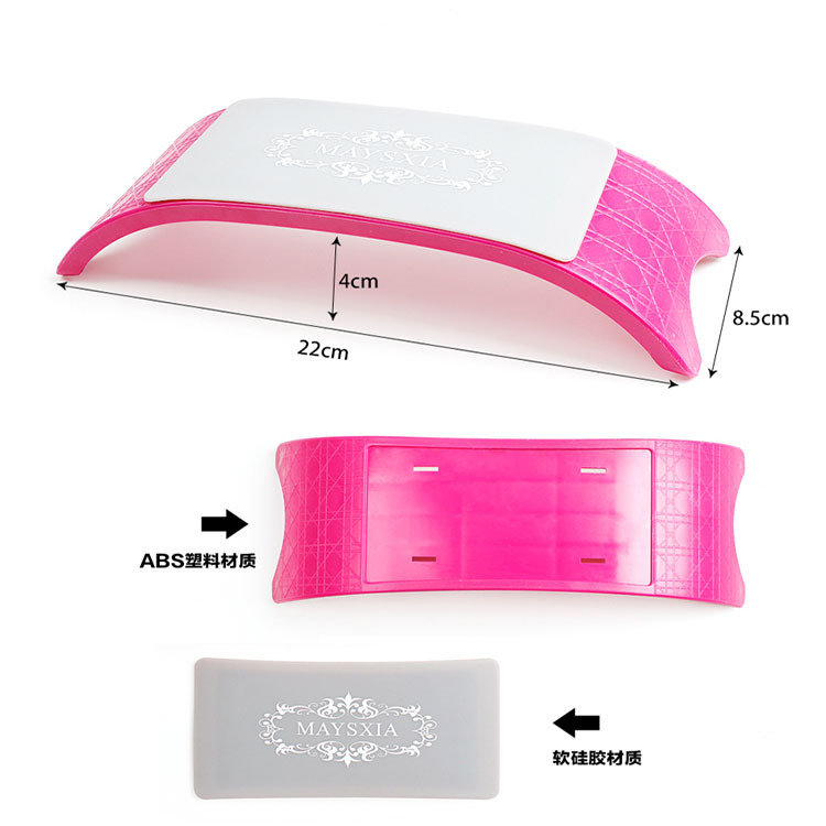 portable plastic nail arm rest +arm rest pad set