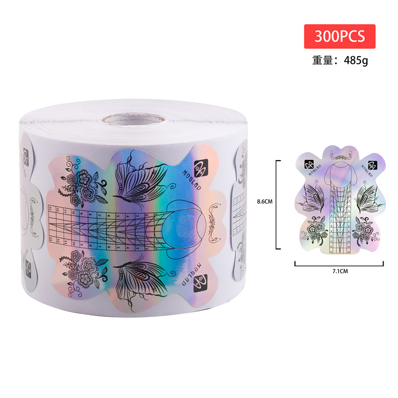 thickened symphony laser nail butterfly paper holder crystal nail extension paper