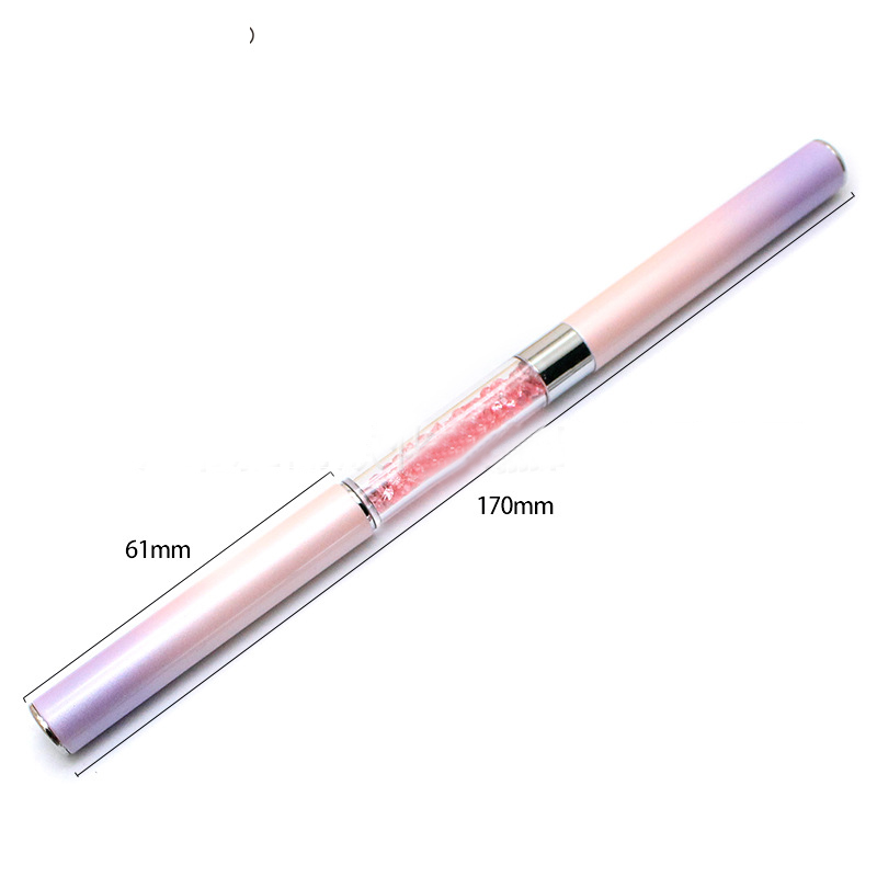 2022 gradient metal rod nail art double-ended pen painted pull line gel brush