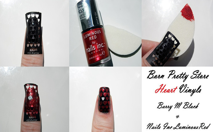 diy hollow nail polish nail stencil sticker