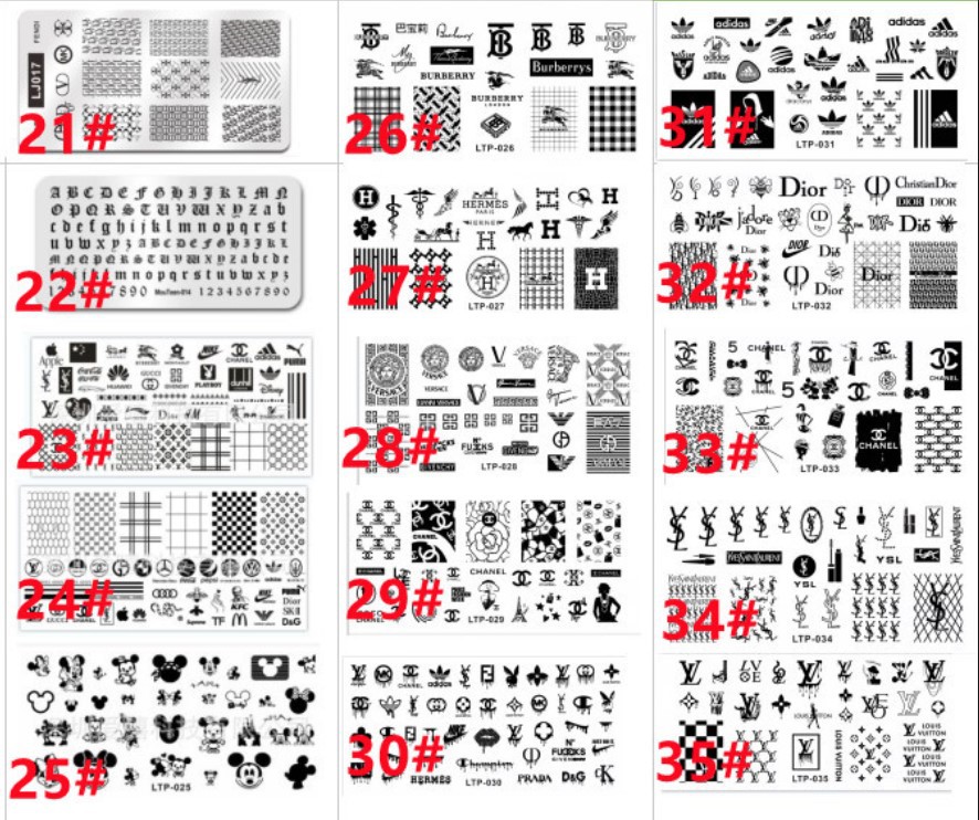 logo nail stamping plate