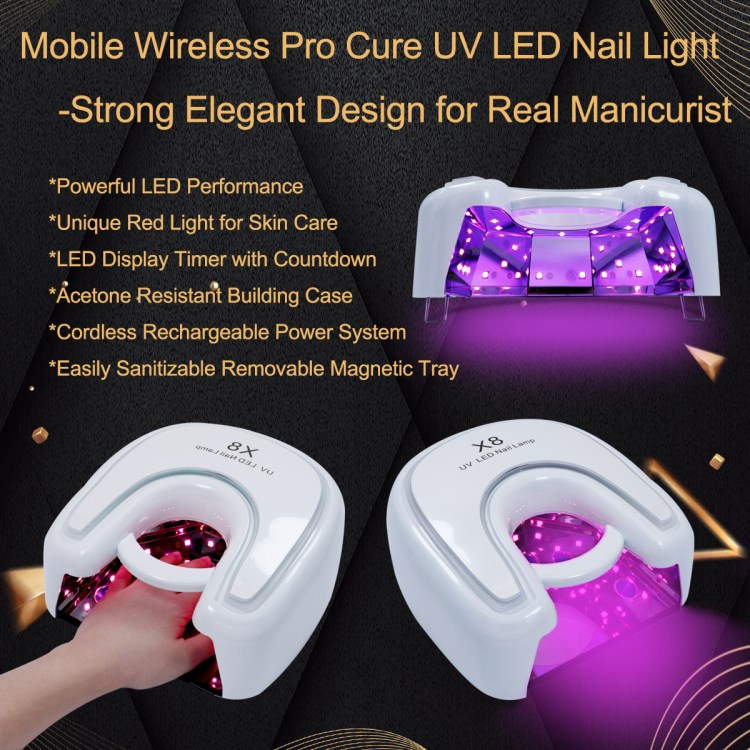 48w red light rechargeable led nail gel nail art lamp with usb port portable charging