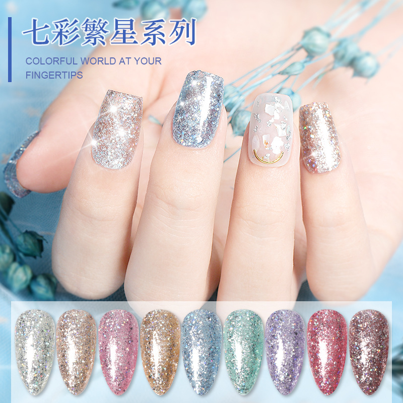 new fashion colorful star series nail shop special phototherapy gel