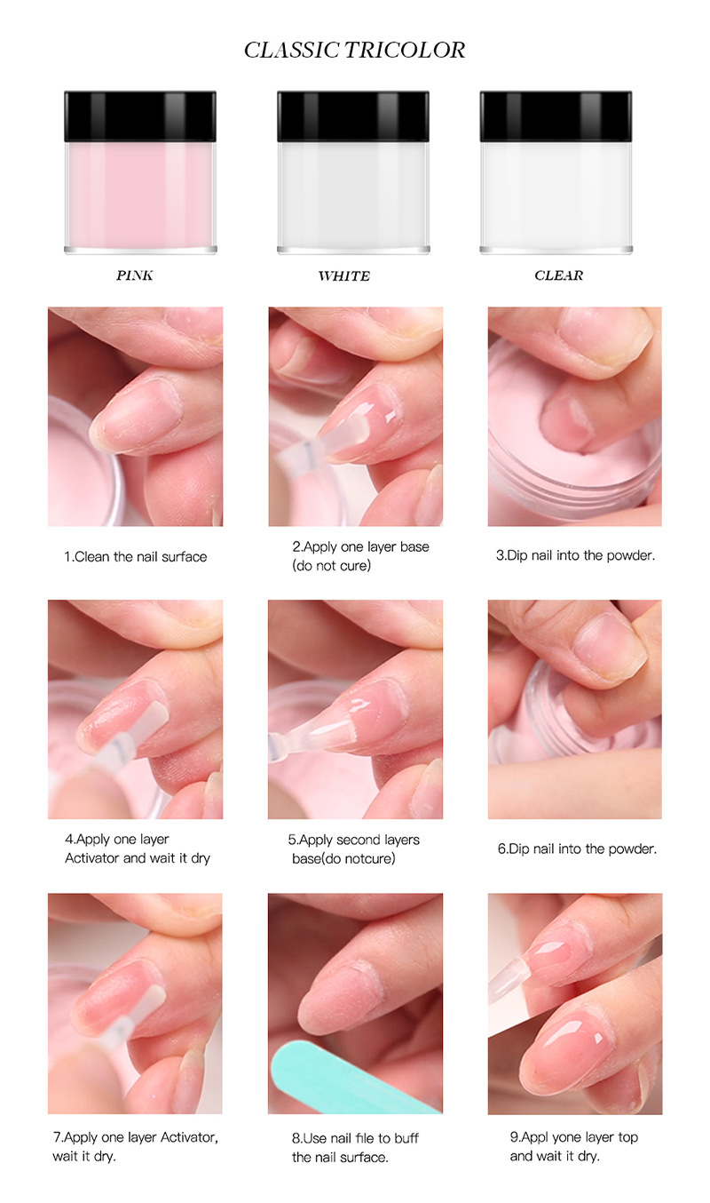 nail acrylic powder all-in-one dipping powder for nail extension