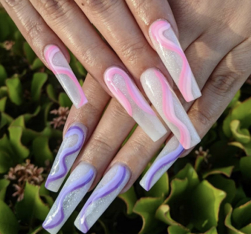 water ripple nail art sticker