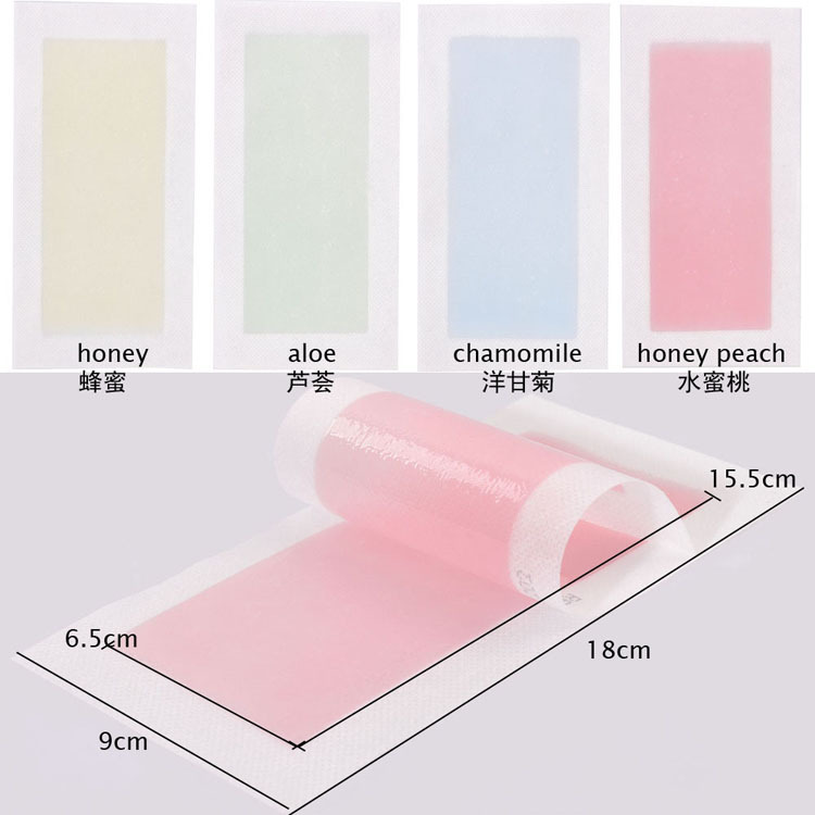 portable disposable single-piece double-sided hair removal paper beeswax paper 20pcs