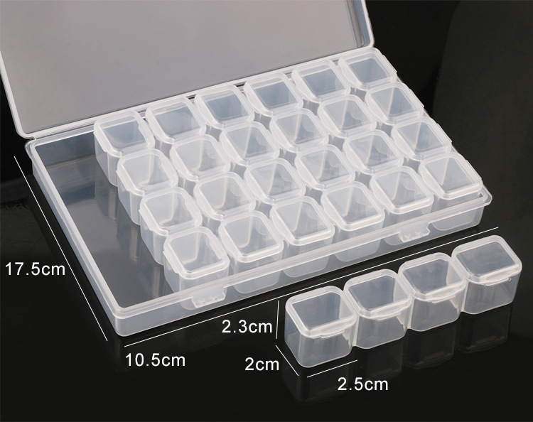 28 grid nail decoration box set