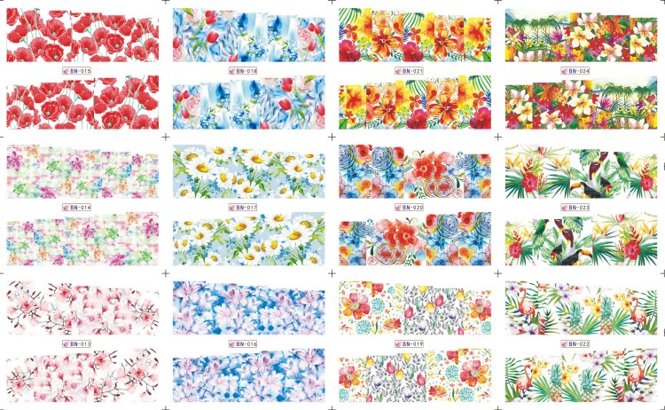 new arrival water transfer nail decals nail art stickers flower design