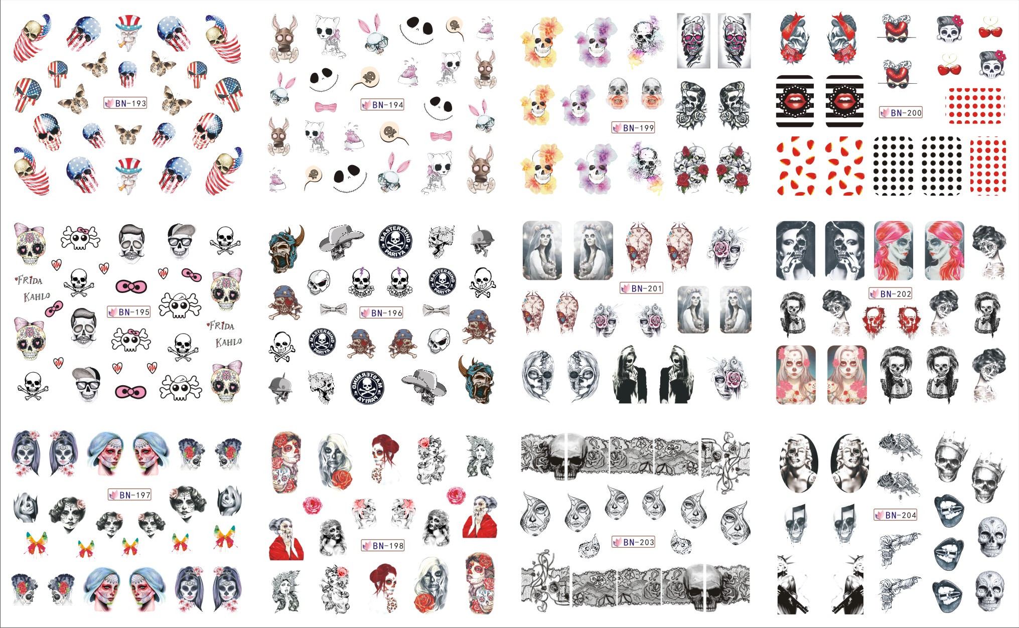 fashionable vintage style europe and america pattern water nail tattoo transfer nail sticker