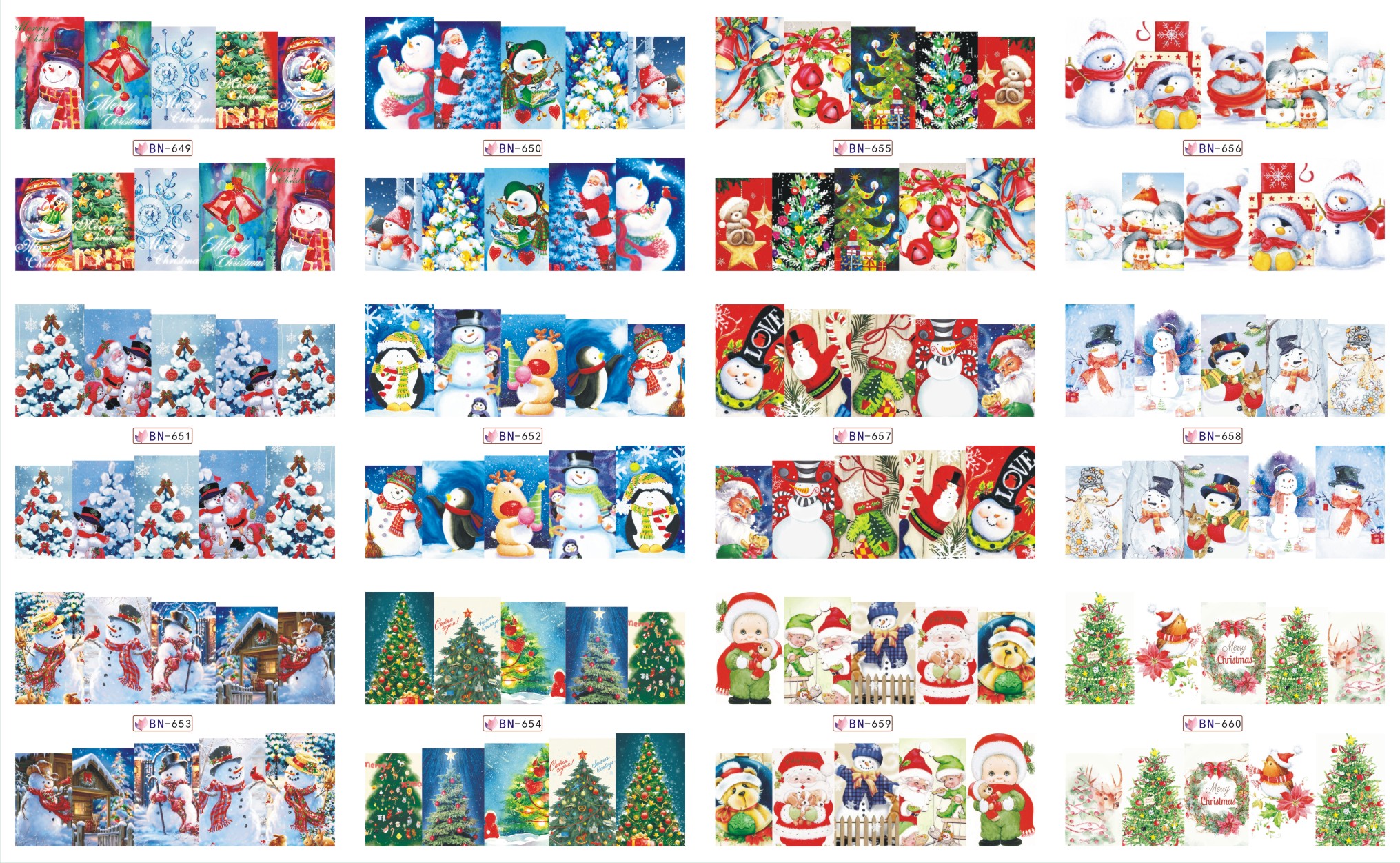 mixed christmas snowflakes /snowman water transfer nail art sticker diy nail art decal decoration