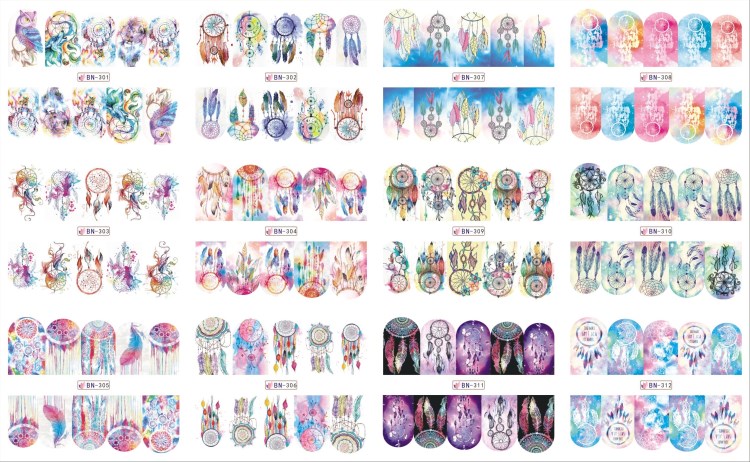 diy nail art nail decals,water nail stickers in many design