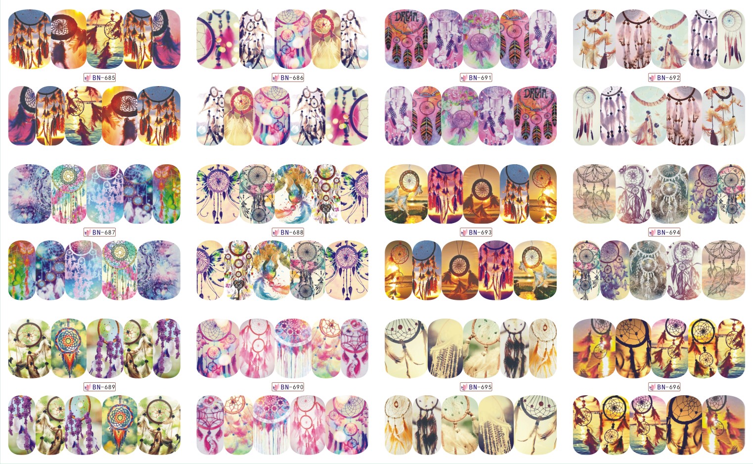 diy nail art nail decals,water nail stickers in many design