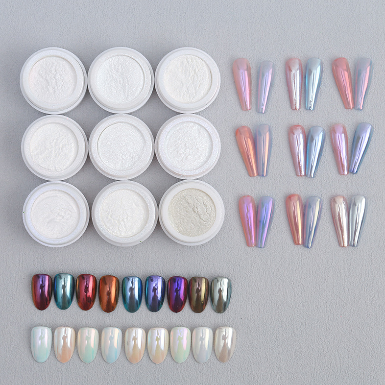 nail art moonlight white fairy aurora powder super flash mirror flour fine glitter