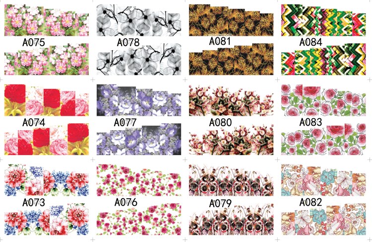 nail art stickers water transfer decals wraps beauty charm foils full cover