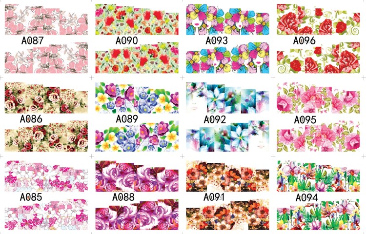 nail art stickers water transfer decals wraps beauty charm foils full cover