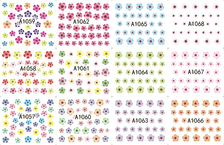 small dry flower nail art water sticker for nail decorations