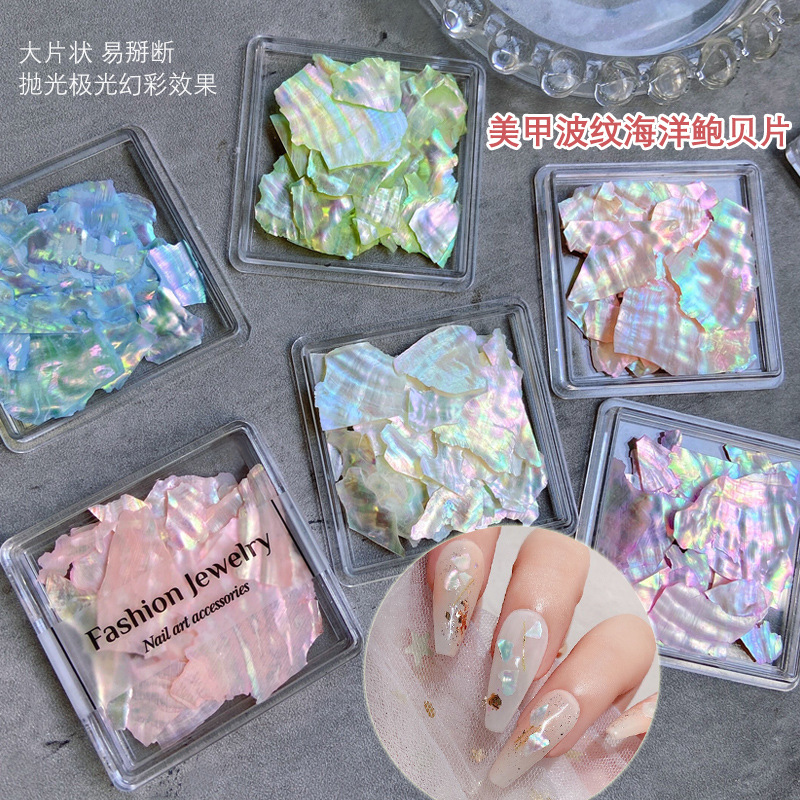 nail art irregular symphony shell pieces ultra-thin natural abalone pieces