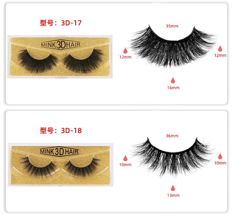 3d mink false eyelashes multi-layered natural thick mink eyelashes