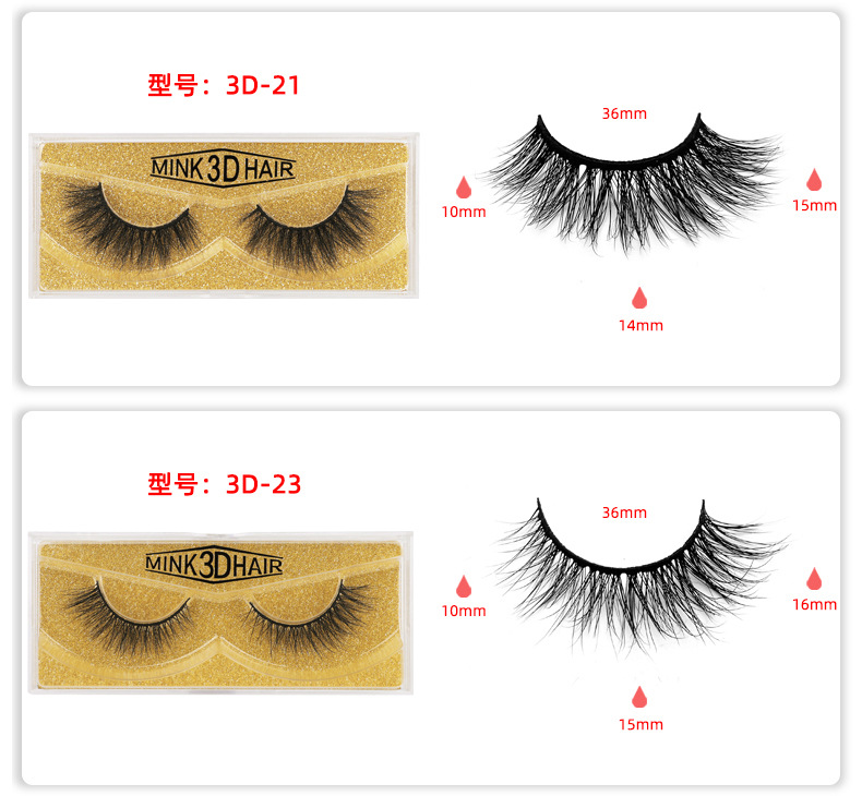 3d mink false eyelashes multi-layered natural thick mink eyelashes