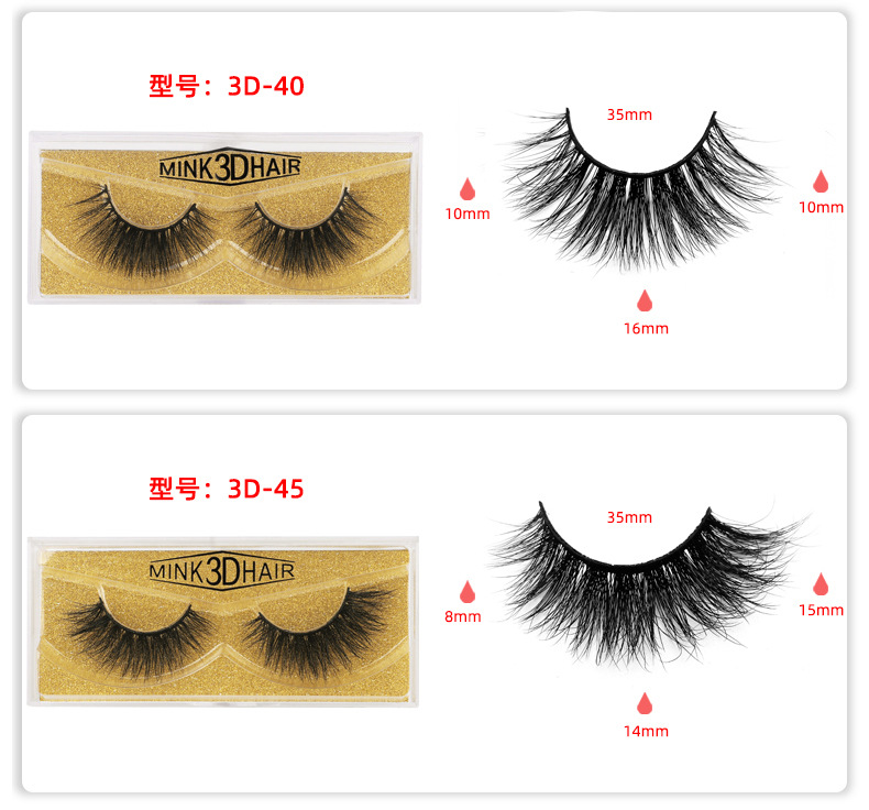 3d mink false eyelashes multi-layered natural thick mink eyelashes