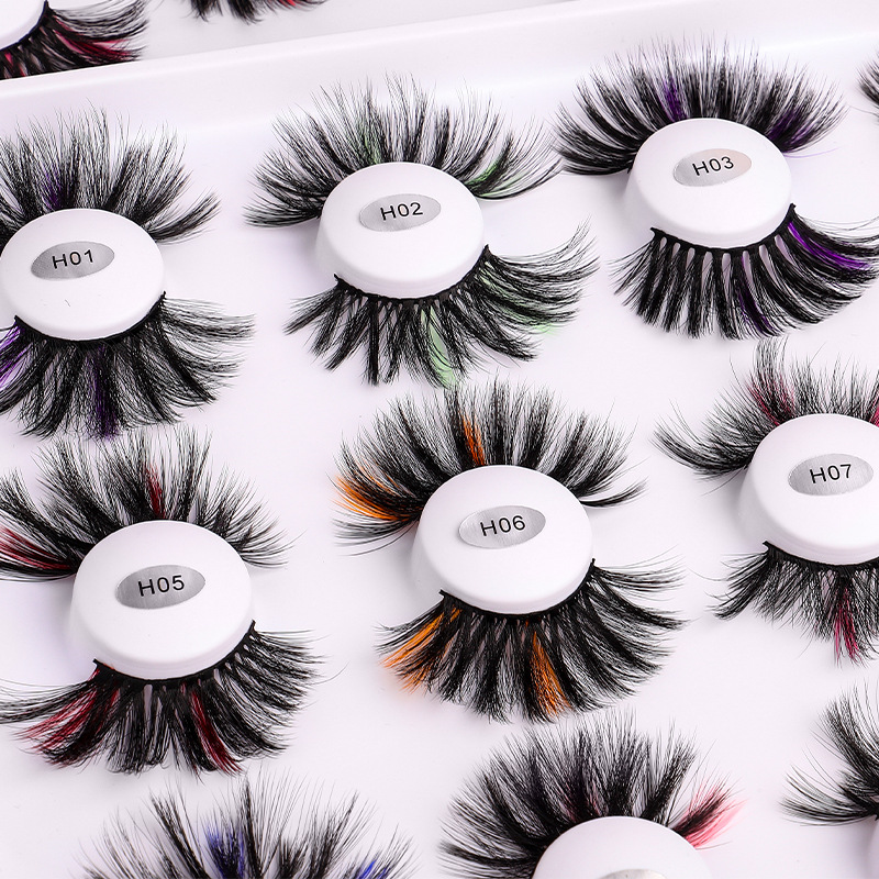 25mm color false eyelashes charming eye stage makeup eyelashes