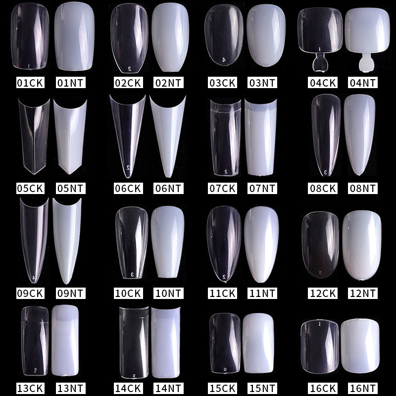 500pcs nail manicure french pointed nail full half paste ballet nail fake nails tips