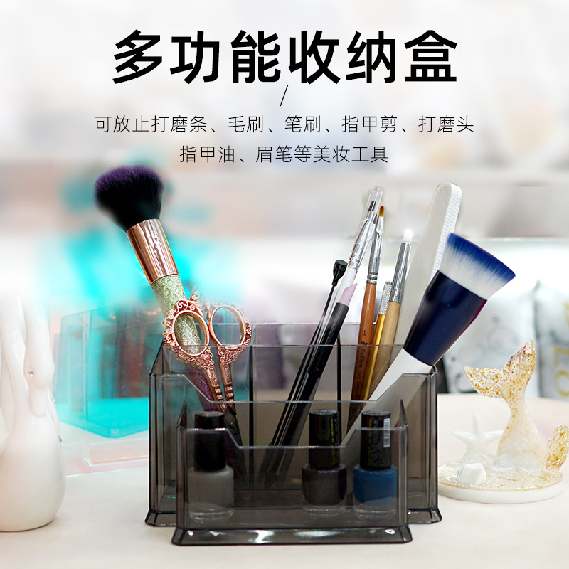 nail pen brush scissors tool shelf