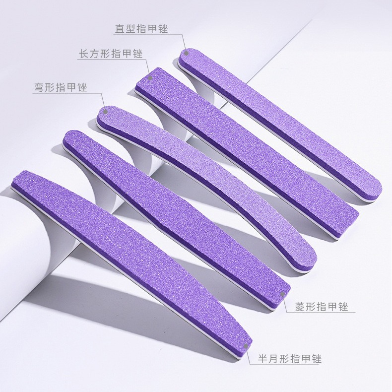 sponge file, sandpaper file, 2-in-1 nail file, strip shaping, polishing nail tool