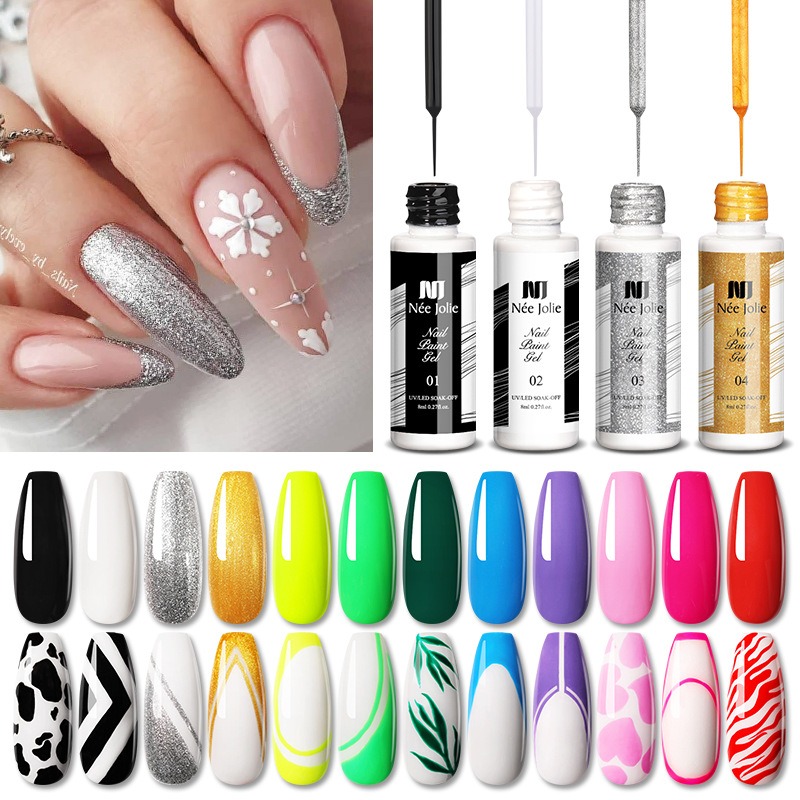 new 12 wire painting 3d painted nail art liner drawing gel