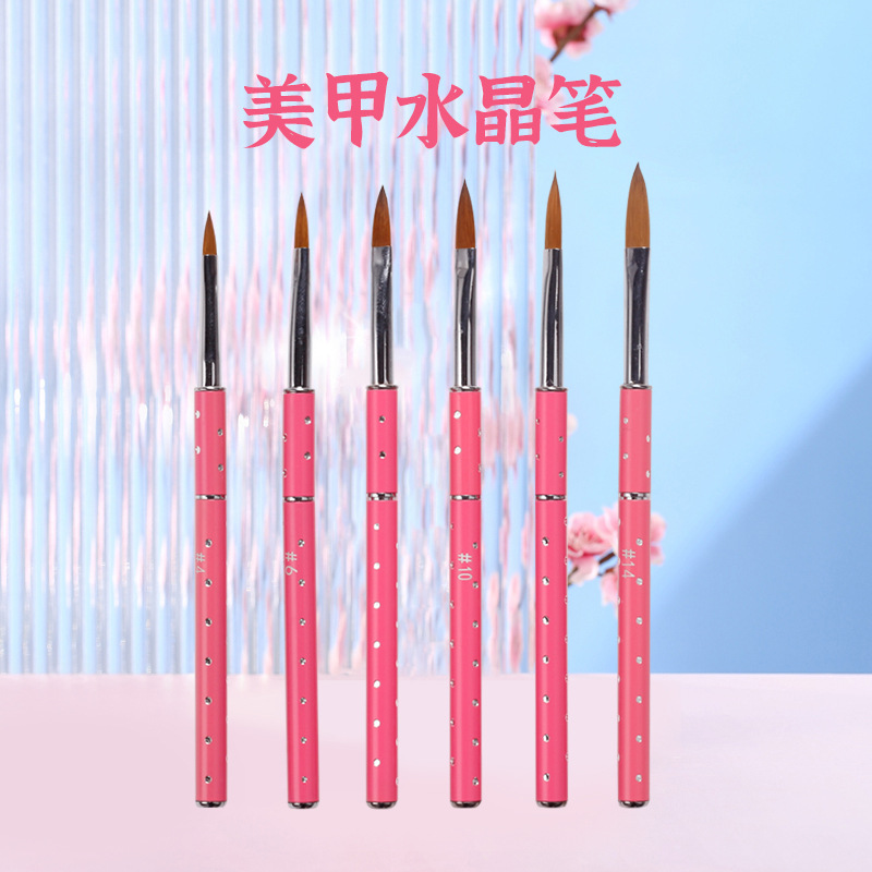 diamond  nail enhancement crystal pen, sky star carving nylon brush