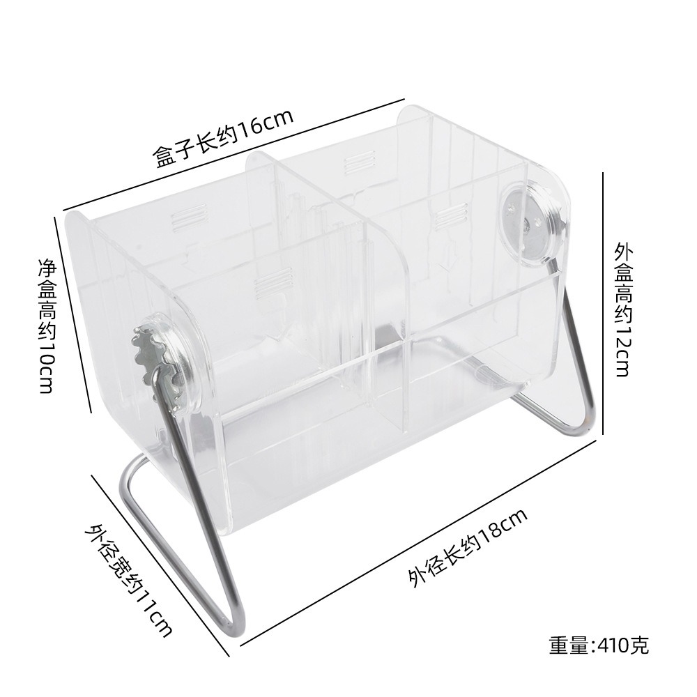 transparent acrylic penholder rotating penholder nail brush oil gel split storage box