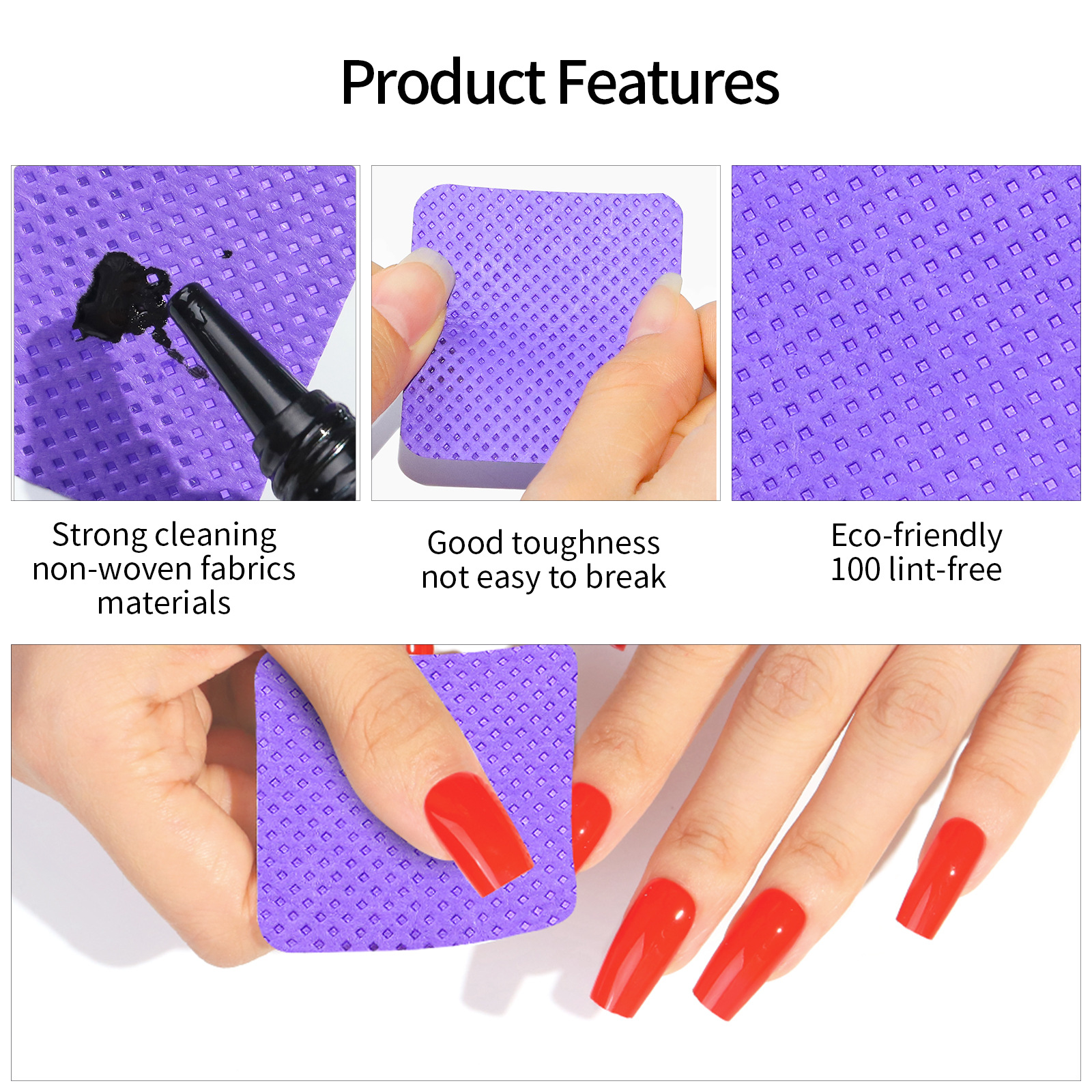 nail eyelash glue bottle mouth wiping cloth nail magic wiping cotton pad