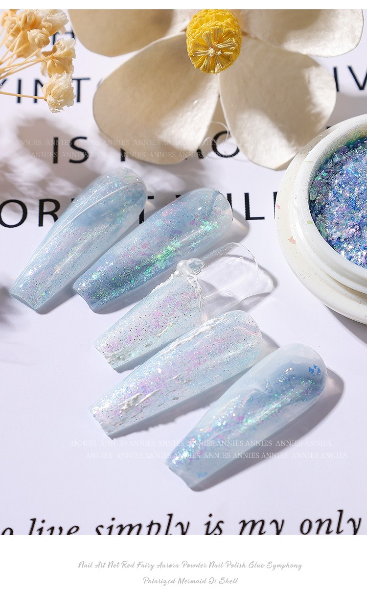 flash opal powder polarized fantasy colorful snow velvet cloud brocade powder nail sequins