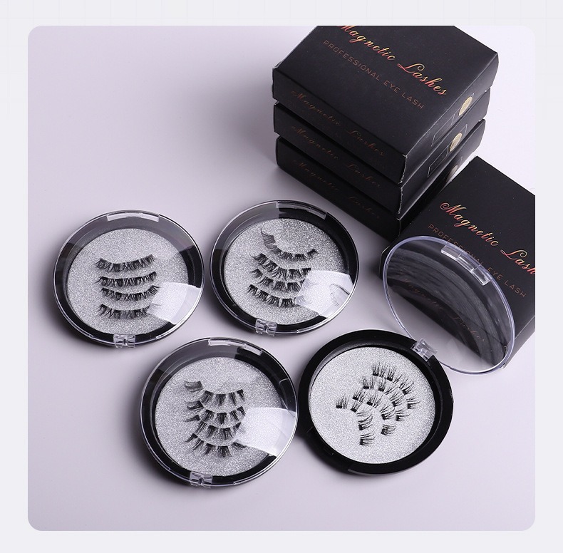 double magnet false eyelashes glue free pure handmade 3d magnetic false eyelashes