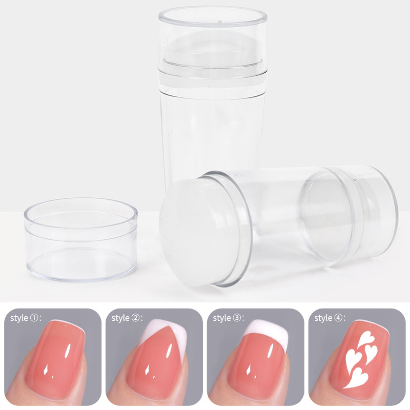 2023 double capped upgraded milk white silicone nail french nail silicone seal