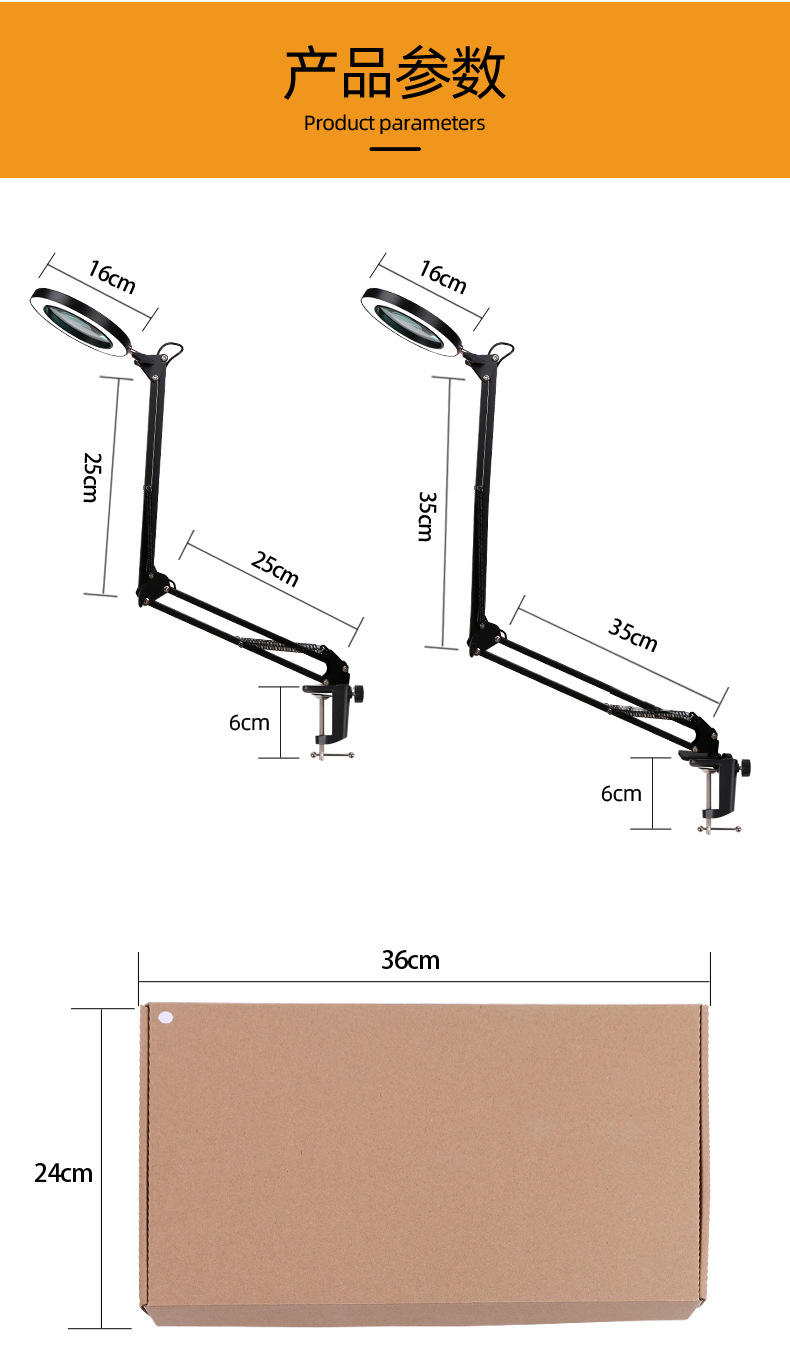 beauty lamp tattoo lamp led cold light magnifying glass repair lamp usb tattoo nail clip desk lamp