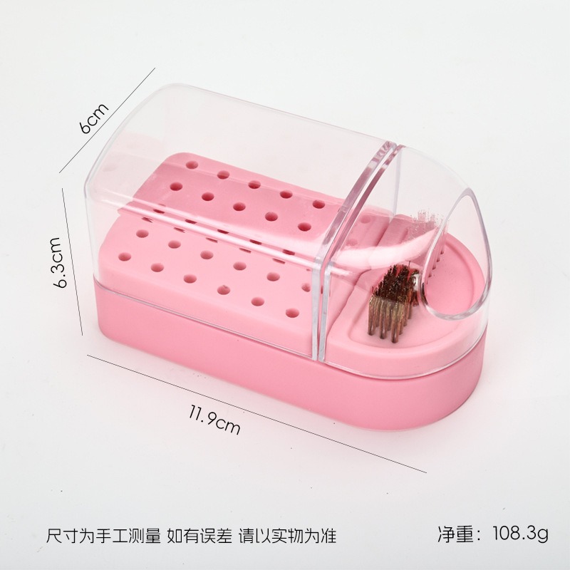 30 holes nail art storage multifunctional polishing head storage box